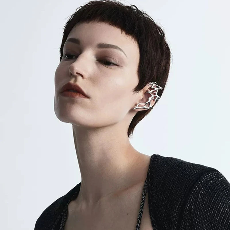 Metal Flame Ear Cuff