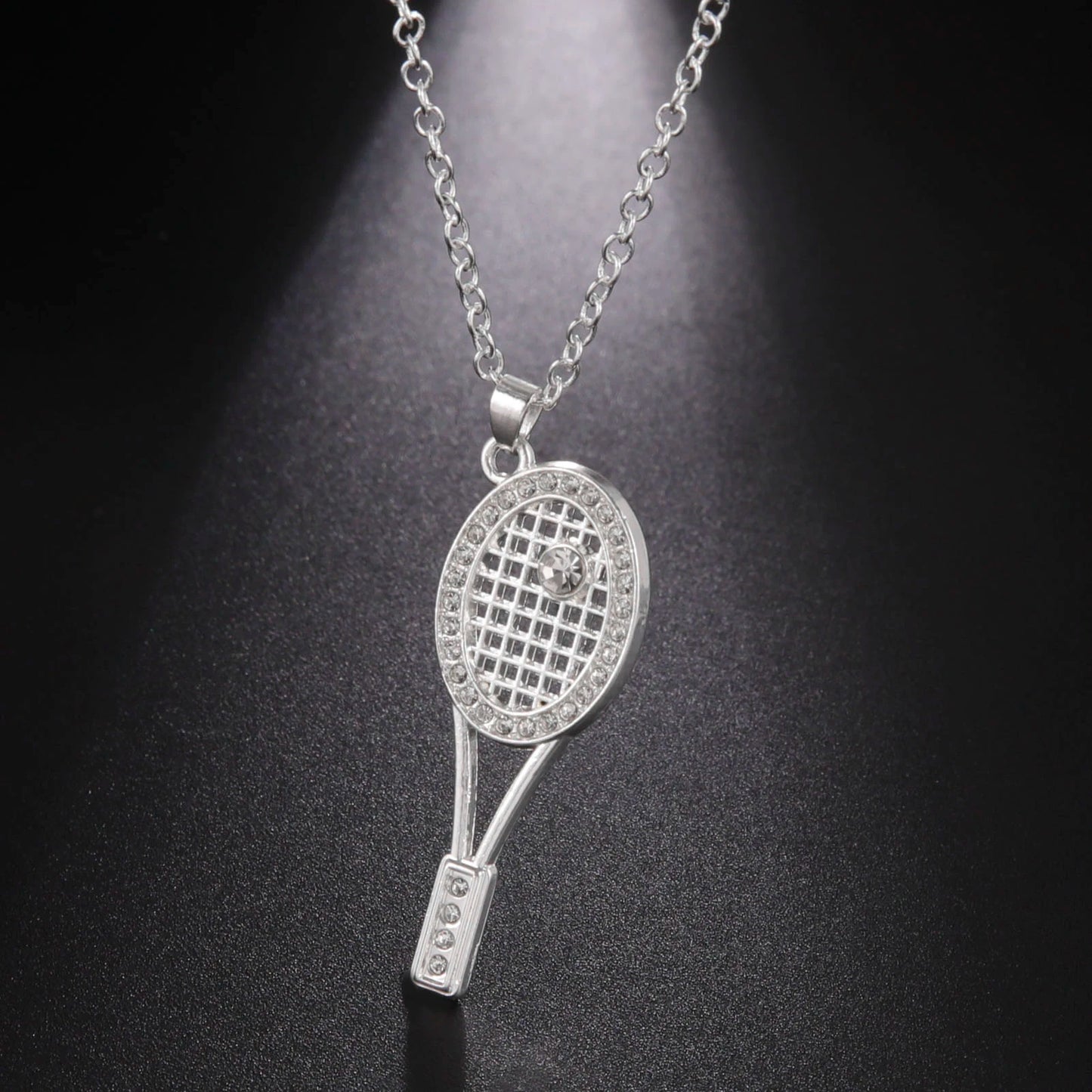 Tennis Shine Racket Necklace