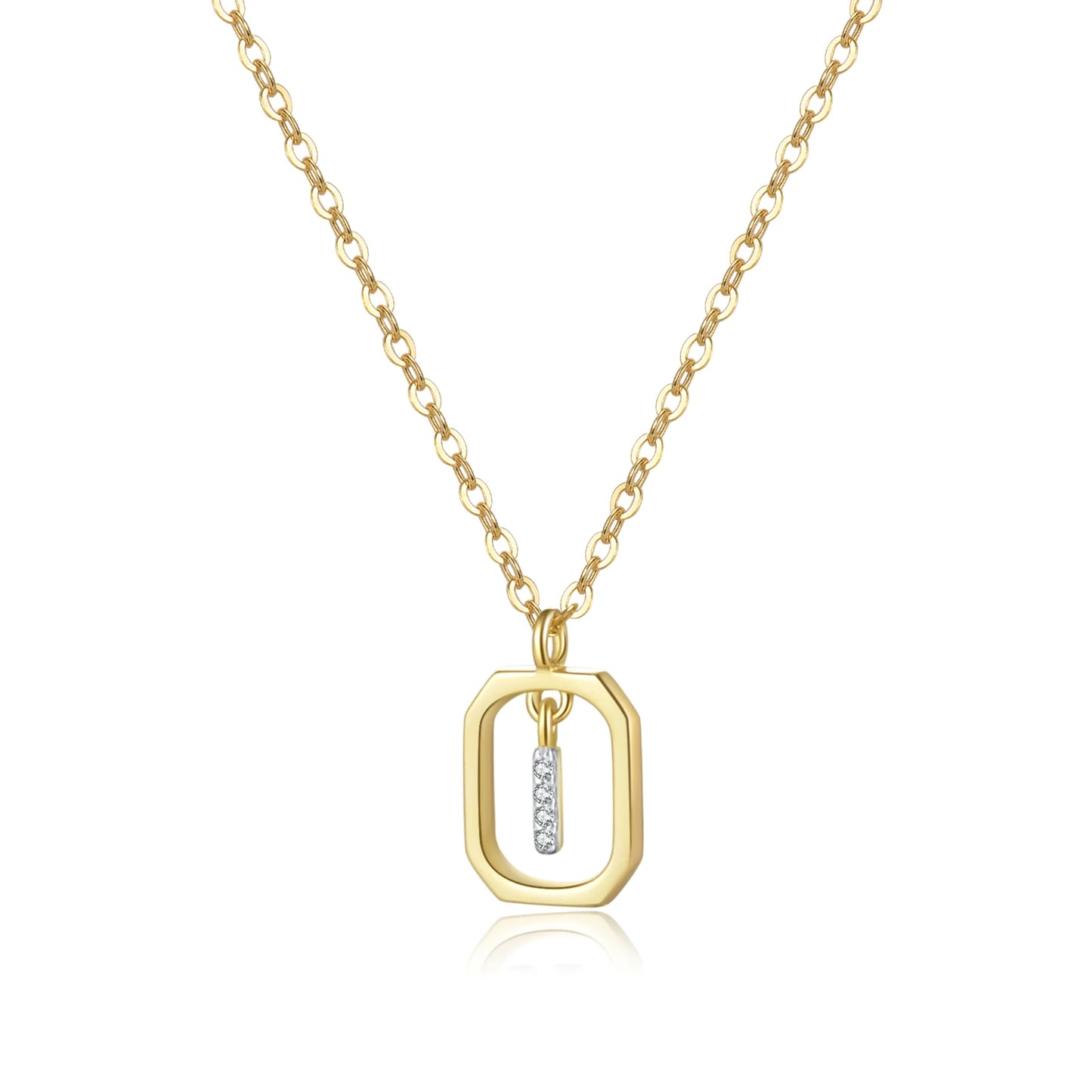 Gold Inital Pendant Necklace