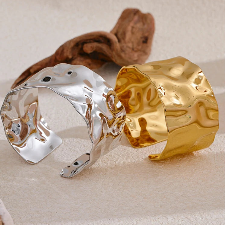 Wide Large Stainless Steel Bracelet