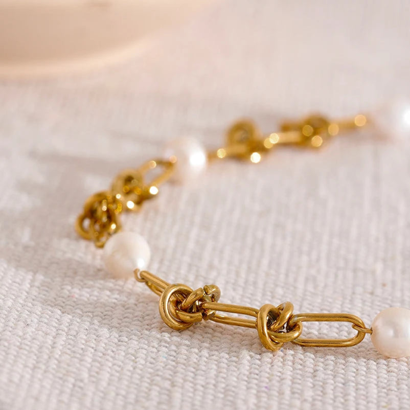 Natural Pearl Stainless Steel Bracelet