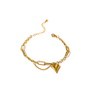 Romantic Heart Pendant Bracelet