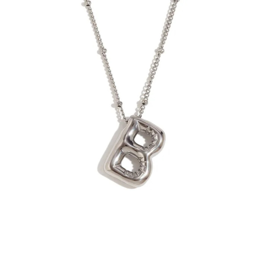 Bubble Alphabet Letter Necklace