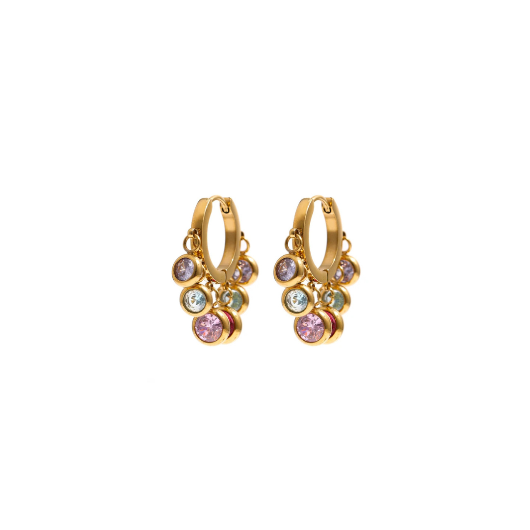 Colorful Zirconia Earrings