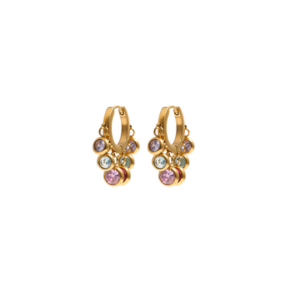 Colorful Zirconia Earrings