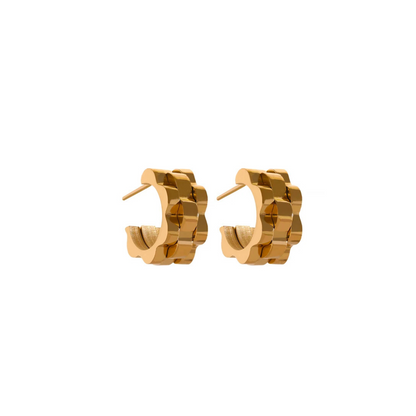 Geometric Gold Plated Earrings