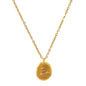 Round Pendant Necklace Statement 18 K