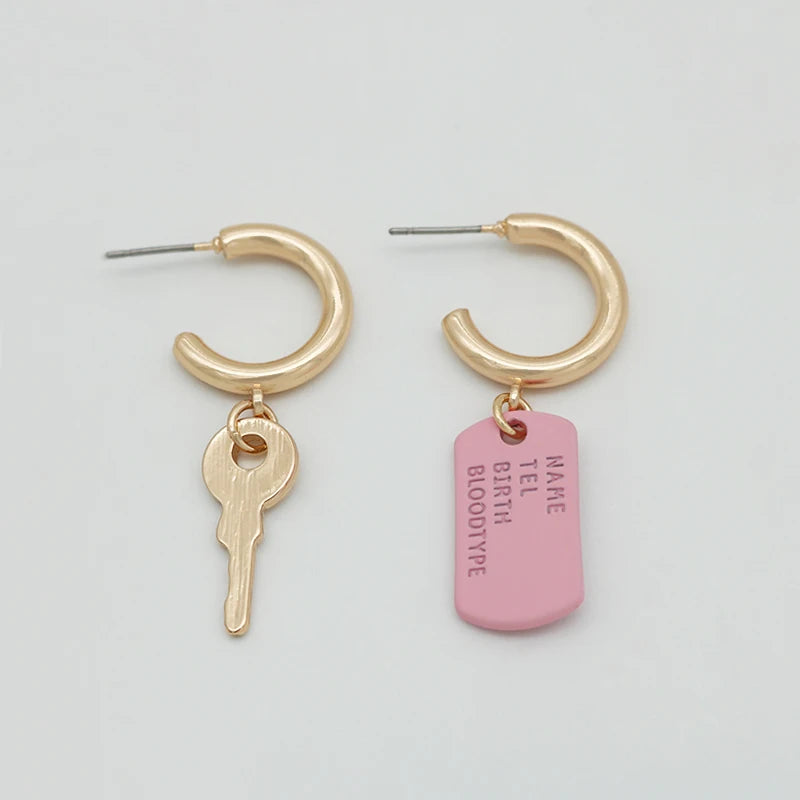 Key Enamel Earring