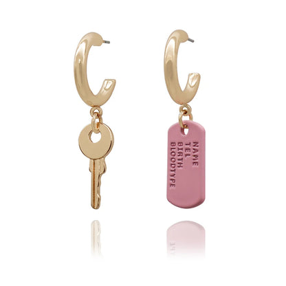 Key Enamel Earring