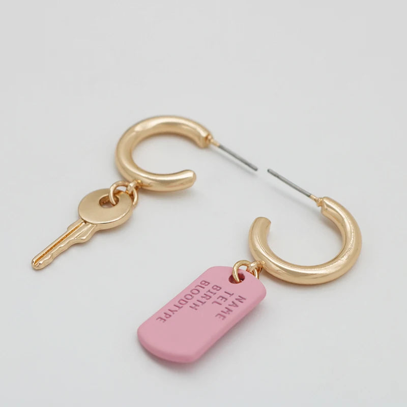 Key Enamel Earring