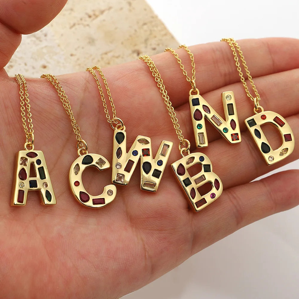 Letter Copper Necklace