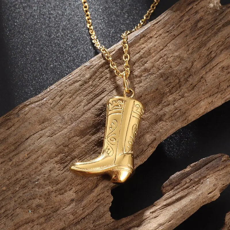 Boots Cowboy Necklace